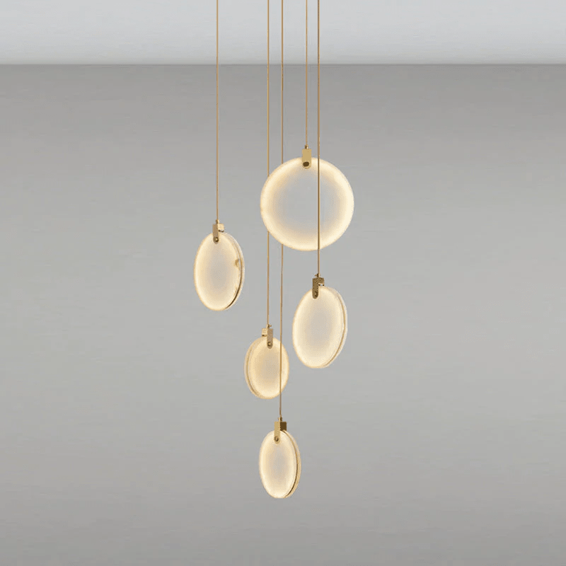 Alabaster Cuboid Dining Room Chandelier,Dining Room Chandelie - Zelno Lighting