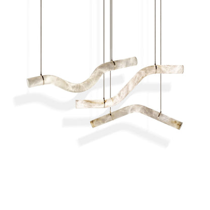 Alabaster Curved Chandelier - Zelno