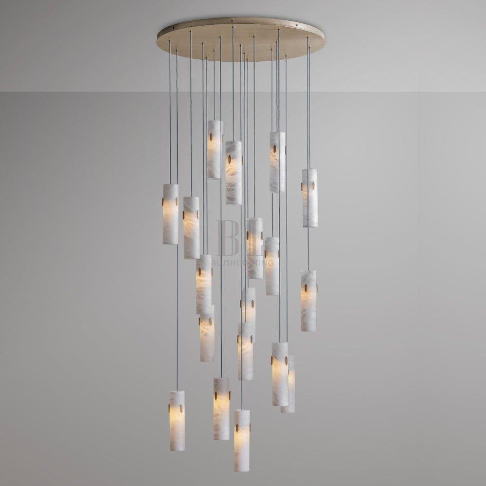 Alabaster Deco Cluster Chandelier - Zelno Lighting