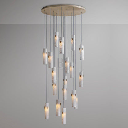 Alabaster Deco Cluster Chandelier - Zelno Lighting