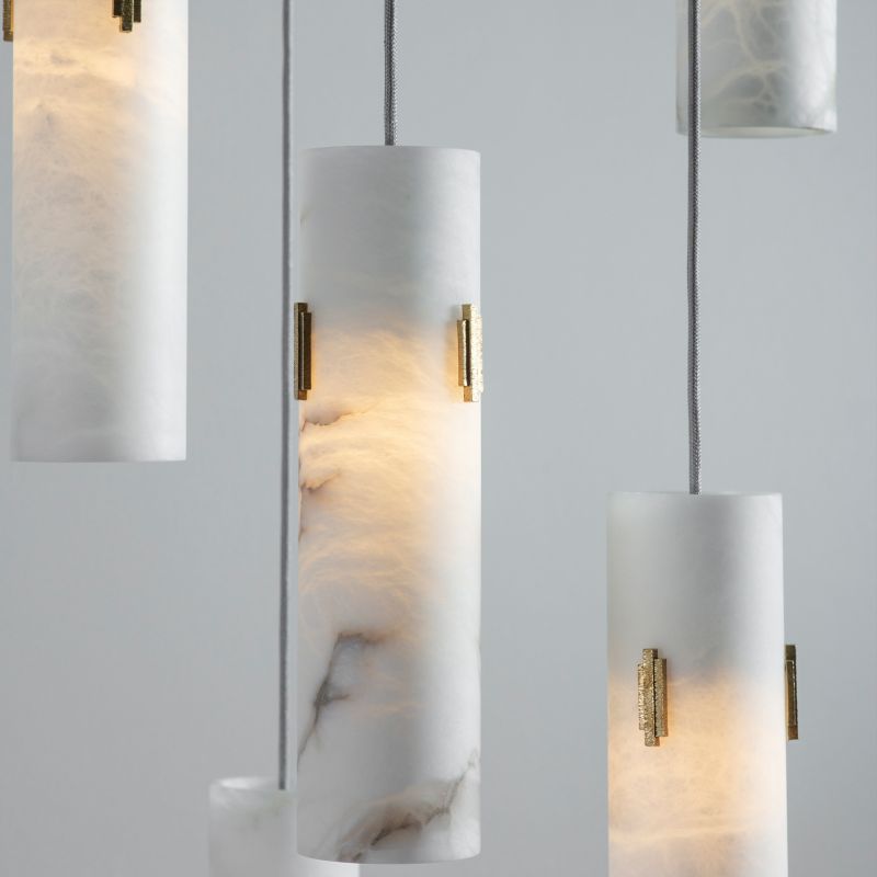 Alabaster Deco Cluster Chandelier - Zelno Lighting