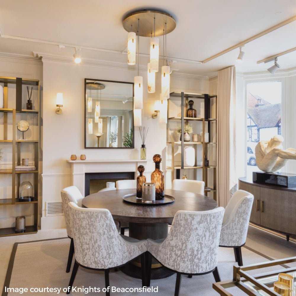 Alabaster Deco Cluster Chandelier - Zelno Lighting