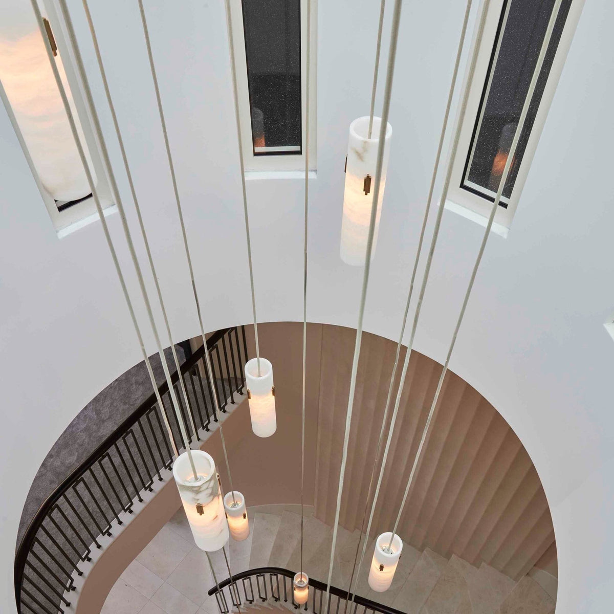 Alabaster Deco Cluster Chandelier - Zelno Lighting