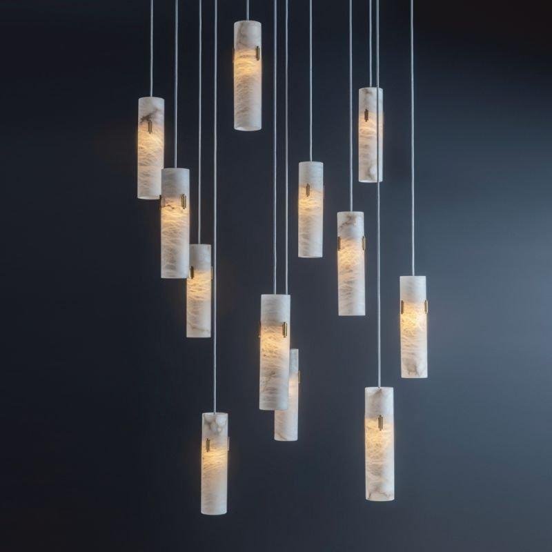 Alabaster Deco Cluster Chandelier - Zelno Lighting