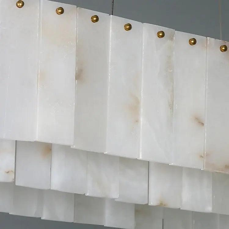 Alabaster Dining Room Round Chandelier Lighting - Zelno Lighting