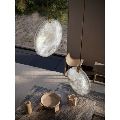 Alabaster Disc Pendant Light - Zelno Lighting