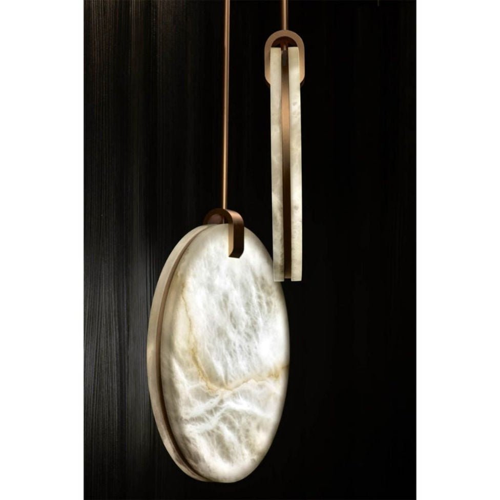 Alabaster Disc Pendant Light - Zelno Lighting