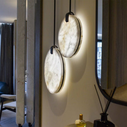 Alabaster Disc Pendant Light - Zelno Lighting