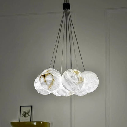 Alabaster Global Ceiling Chandelier - Zelno