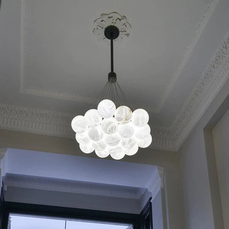 Alabaster Global Ceiling Chandelier - Zelno