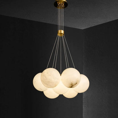 Alabaster Global Ceiling Chandelier - Zelno