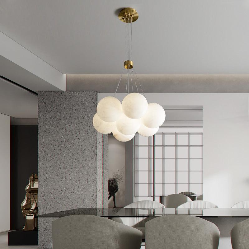Alabaster Global Ceiling Chandelier - Zelno
