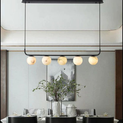 Alabaster Global Linear Chandelier L40" - Zelno Lighting