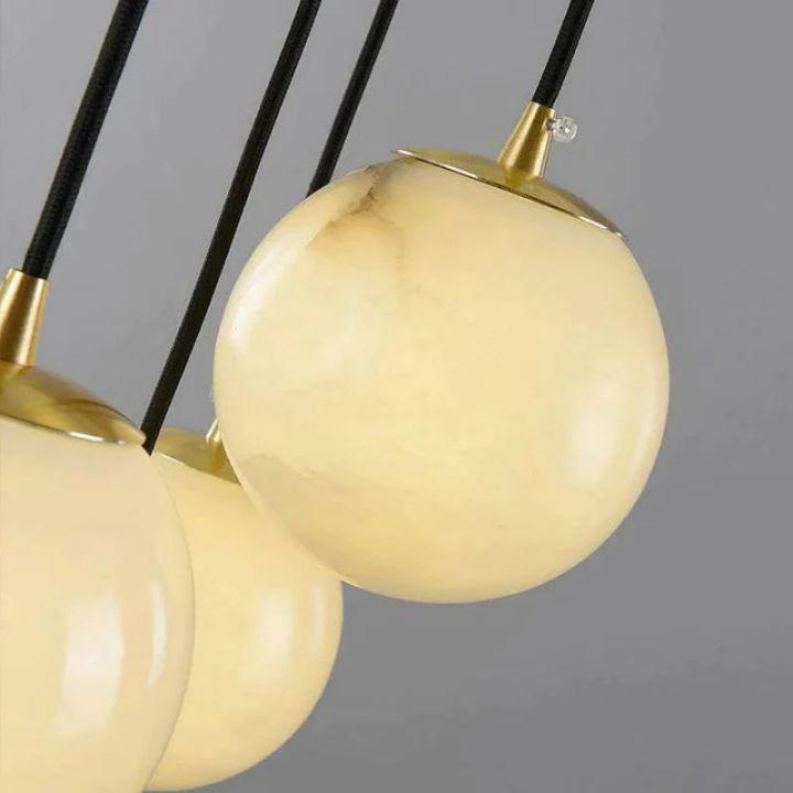Alabaster Global Wavy Chandelier - Zelno Lighting