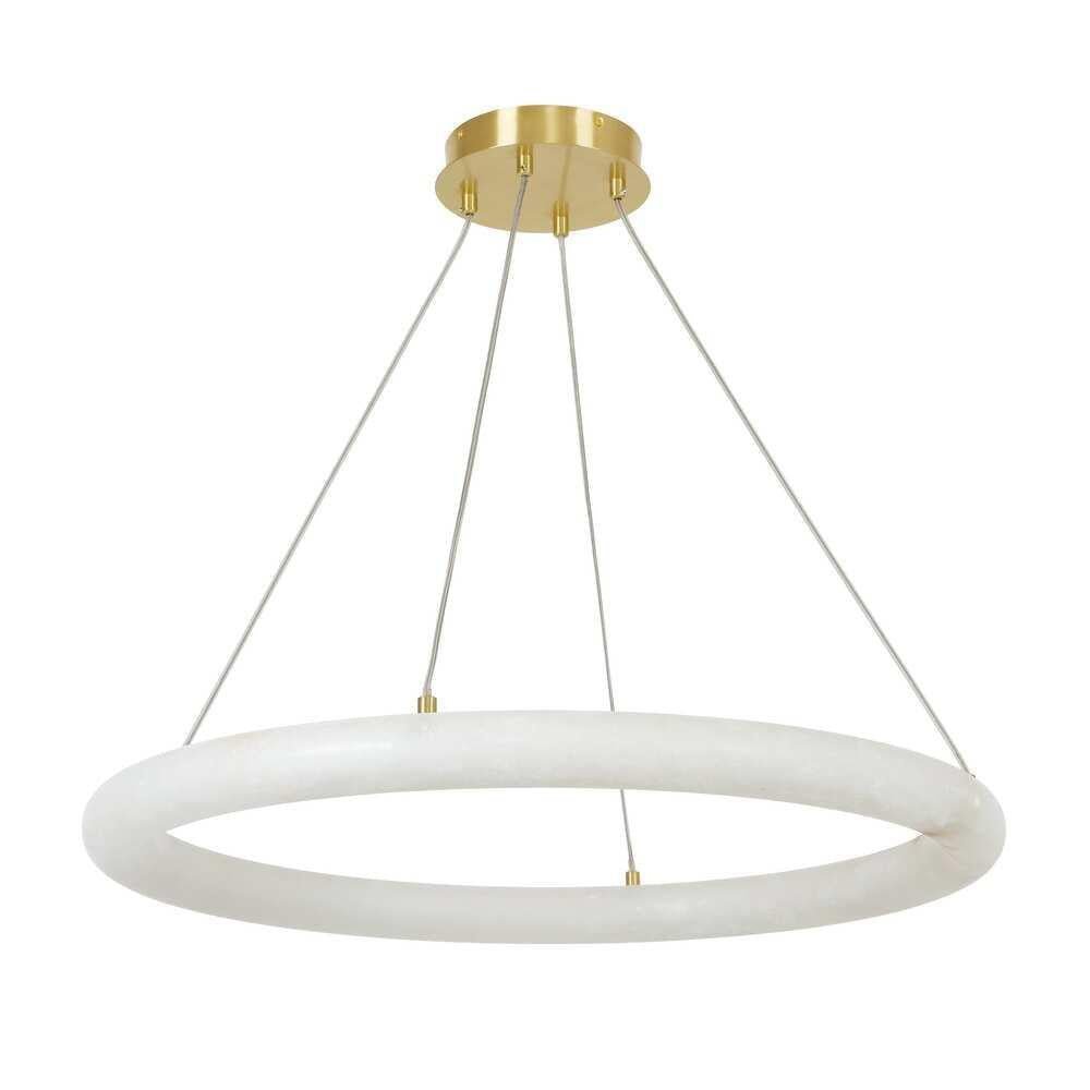 Alabaster Globle Round Chandelier - Zelno Lighting