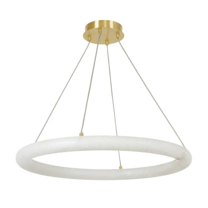 Alabaster Globle Round Chandelier - Zelno Lighting