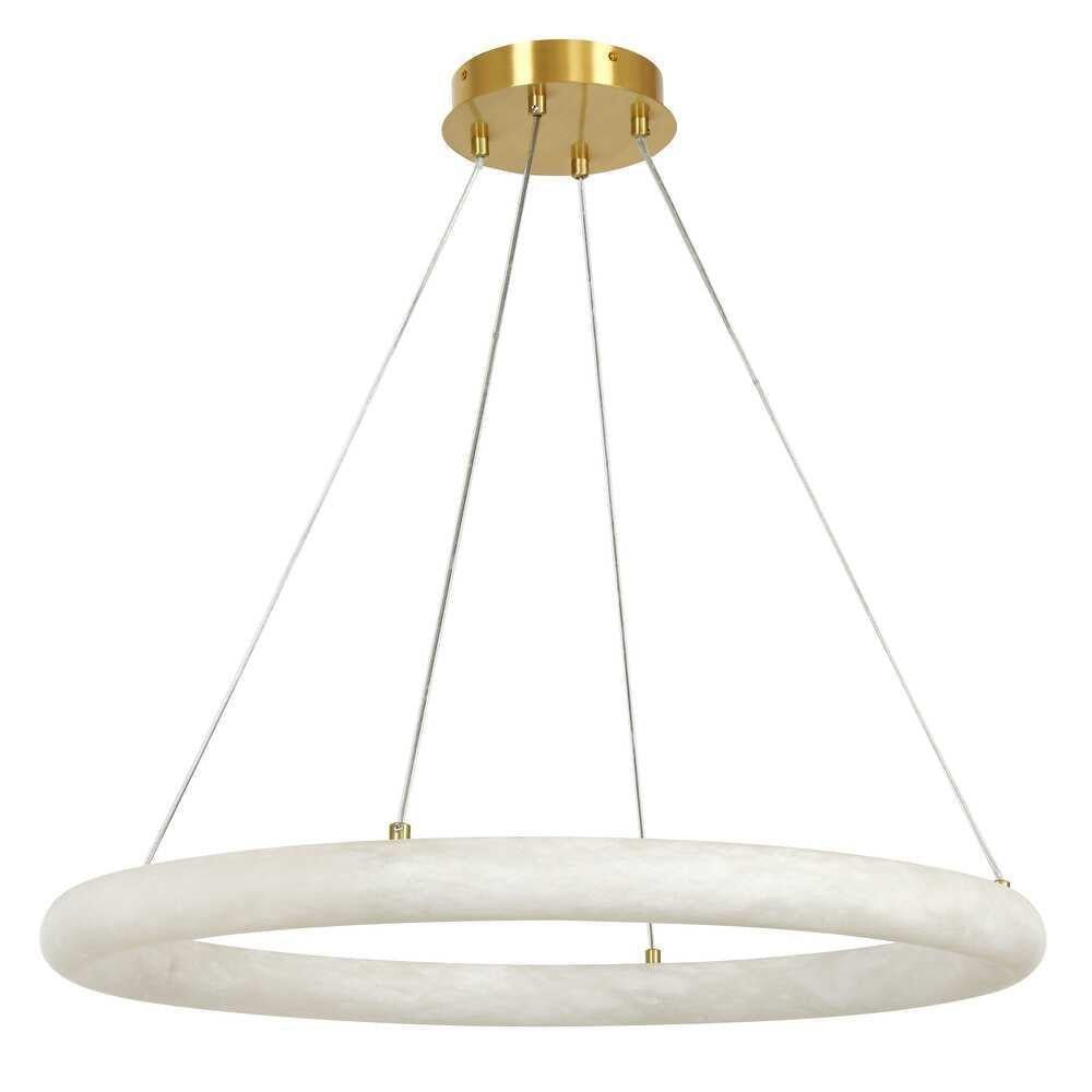 Alabaster Globle Round Chandelier - Zelno Lighting
