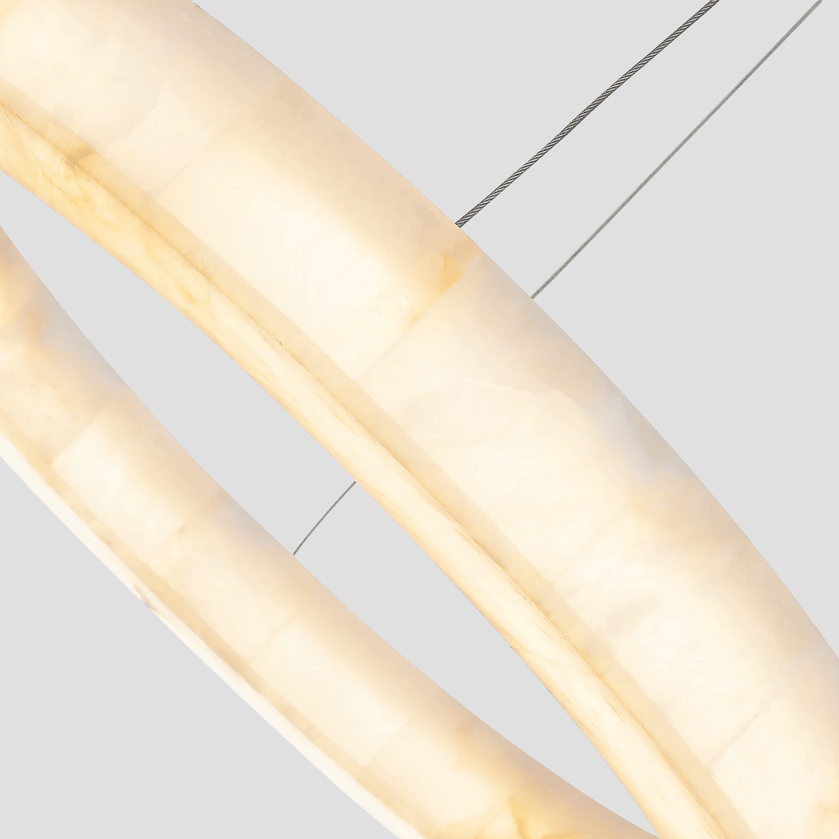 Alabaster Halo Ring Chandelier - Zelno Lighting