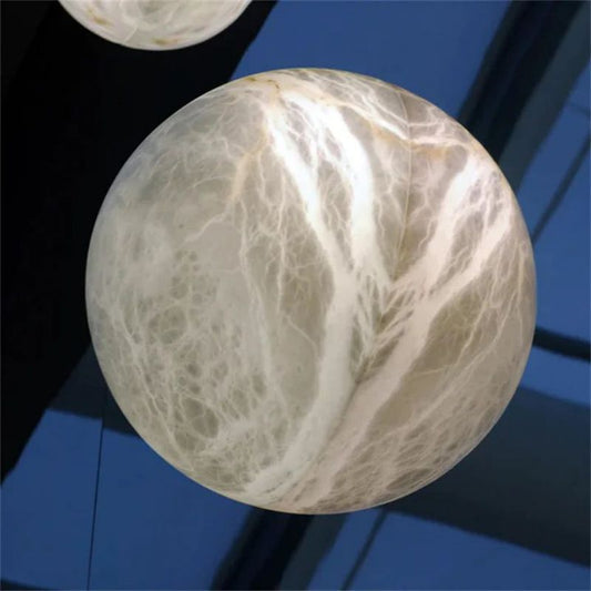 Alabaster Hemisphere Wall Sconce 5.9" D 7.9" D 11.8" D - Zelno Lighting