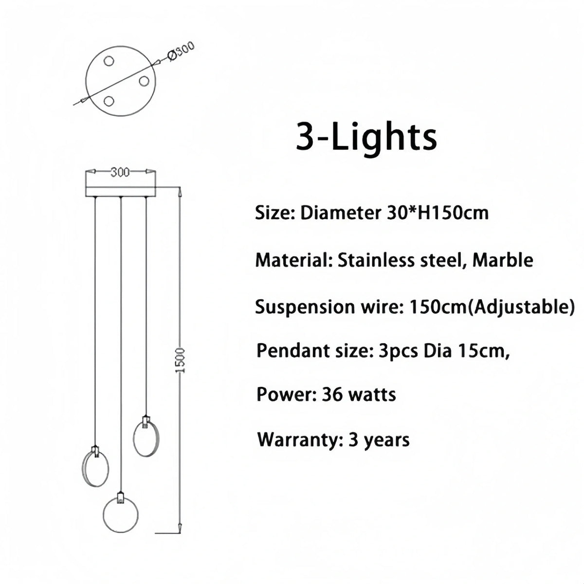 Alabaster Long Staircase Chandelier 5 styles - Zelno Lighting