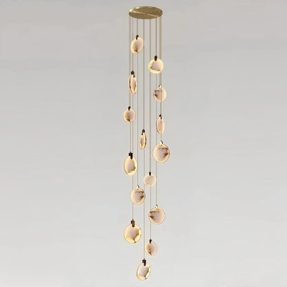 Alabaster Long Staircase Chandelier 5 styles - Zelno Lighting