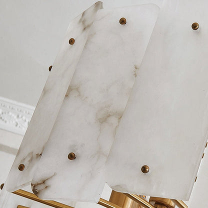 Alabaster Lorry Round Chandelier 20" 31" - Zelno Lighting