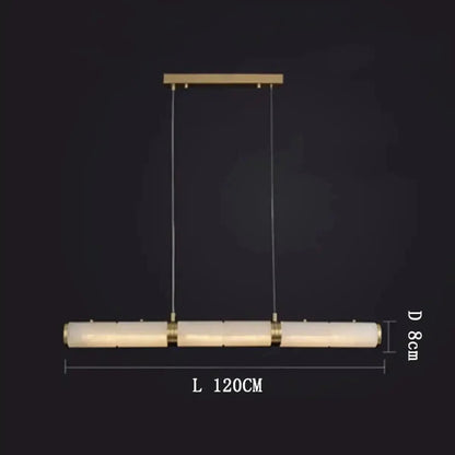 Alabaster Magnificence Art Linear Chandelier - Zelno Lighting