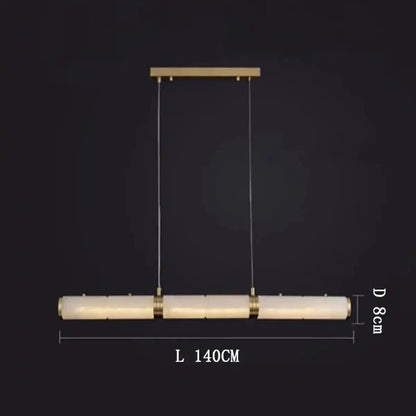 Alabaster Magnificence Art Linear Chandelier - Zelno Lighting
