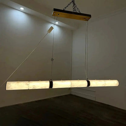 Alabaster Magnificence Art Linear Chandelier - Zelno Lighting