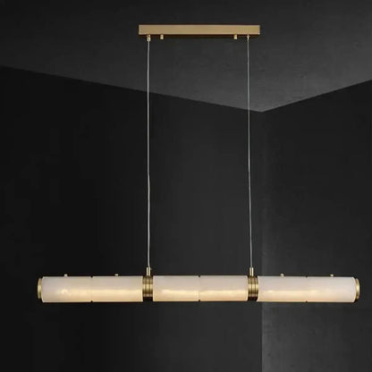 Alabaster Magnificence Art Linear Chandelier - Zelno Lighting