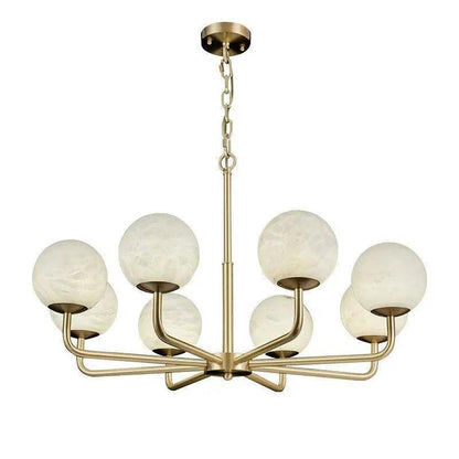 Alabaster Modern Global Dining Chandelier - Zelno Lighting