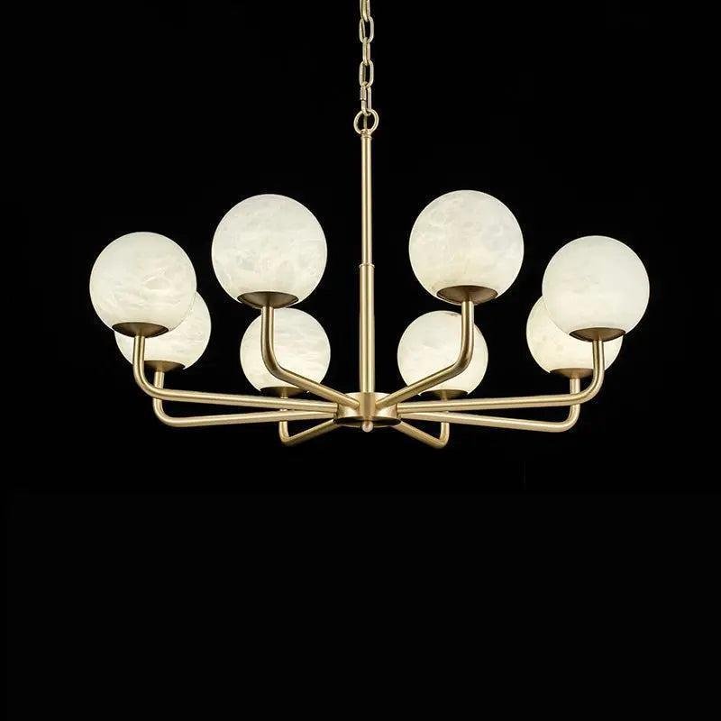 Alabaster Modern Global Dining Chandelier - Zelno Lighting