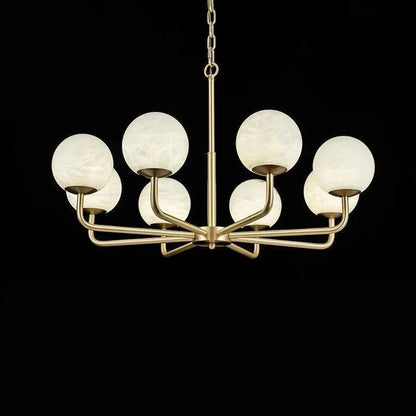 Alabaster Modern Global Dining Chandelier - Zelno Lighting