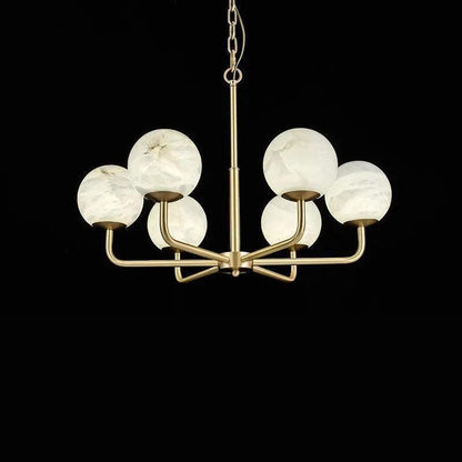 Alabaster Modern Global Dining Chandelier - Zelno Lighting