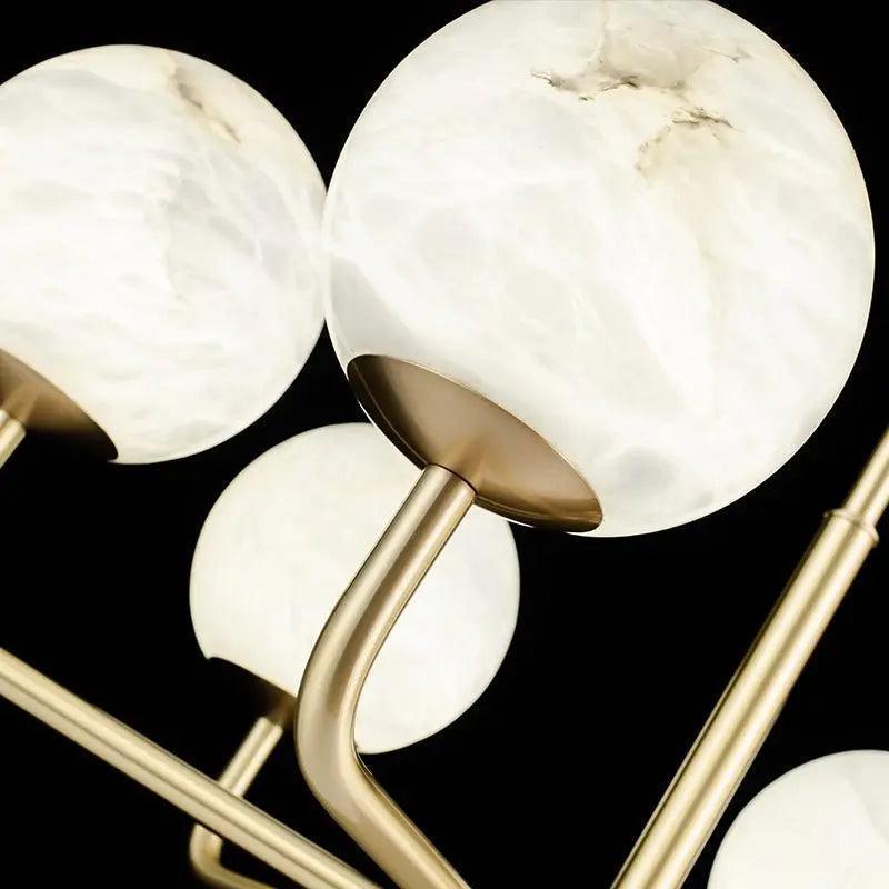 Alabaster Modern Global Dining Chandelier - Zelno Lighting