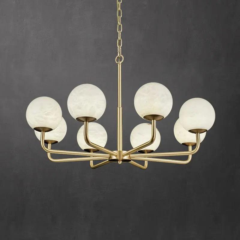 Alabaster Modern Global Dining Chandelier - Zelno Lighting