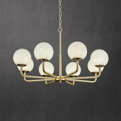 Alabaster Modern Global Dining Chandelier - Zelno Lighting