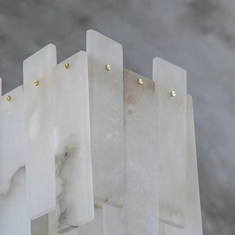 Alabaster Modern Rectangular Dining Room Chandeliers - Zelno Lighting