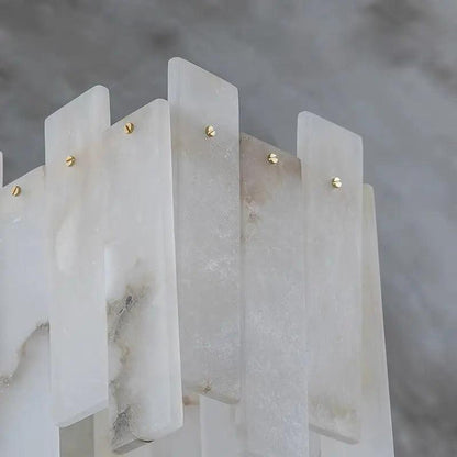 Alabaster Modern Rectangular Dining Room Chandeliers - Zelno Lighting