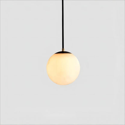 Alabaster Modern Round Ball Chandelier - Zelno