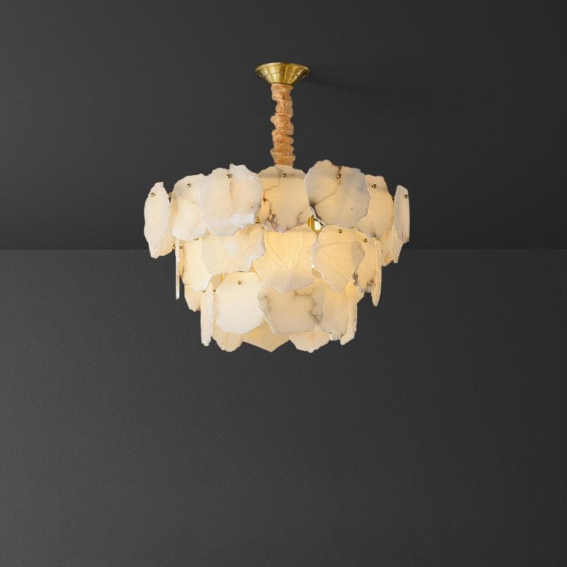 Alabaster Moira Modern Snowflake Multi-Layer Chandelier - Zelno