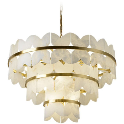 Alabaster Multi-Layer Butterfly Round Chandelier - Zelno
