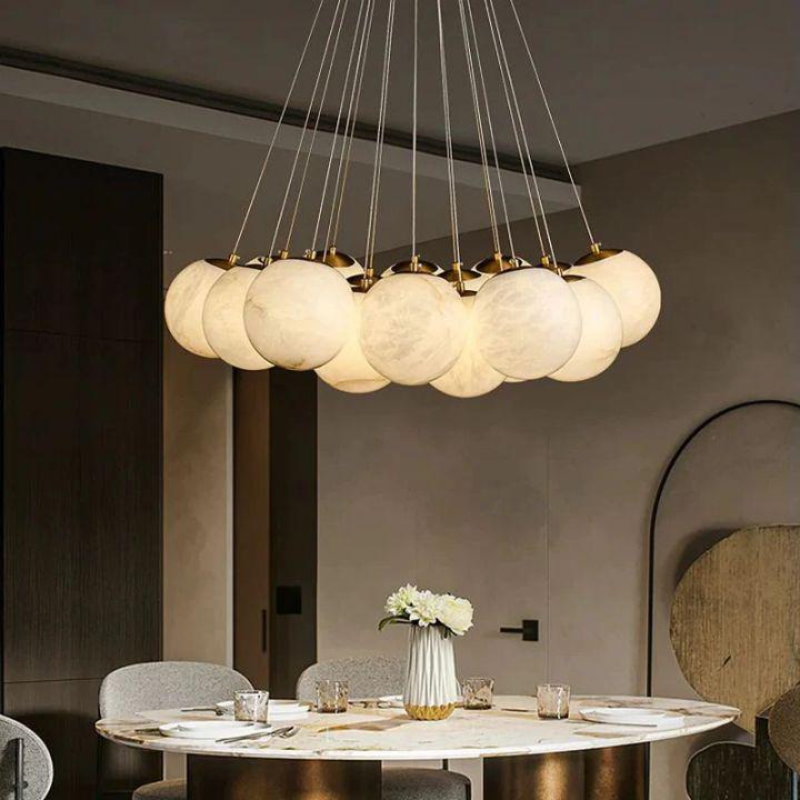 Alabaster Multi-lights Ceiling Pendant - Zelno Lighting