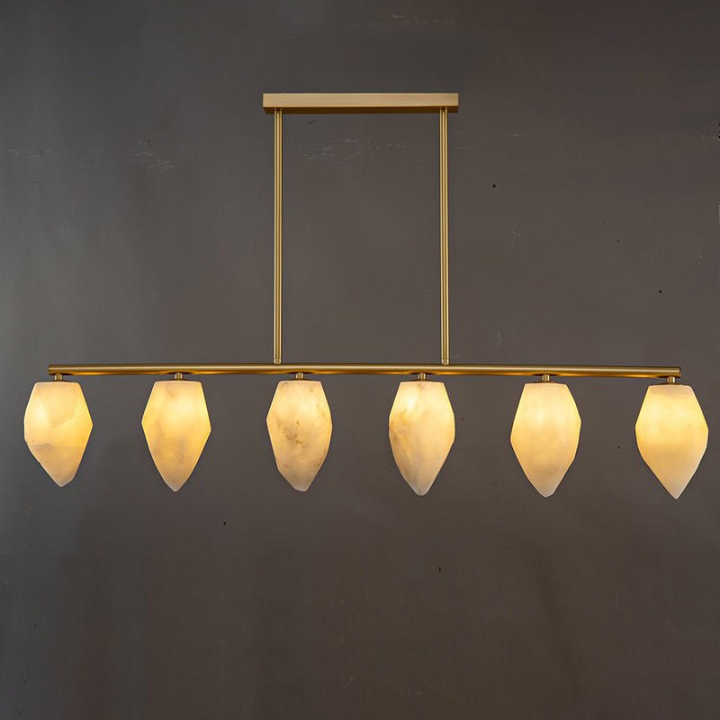 Alabaster Ore Linear Chandelier - Zelno