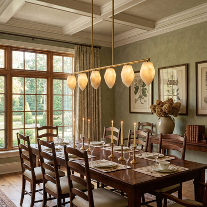 Alabaster Ore Linear Chandelier - Zelno