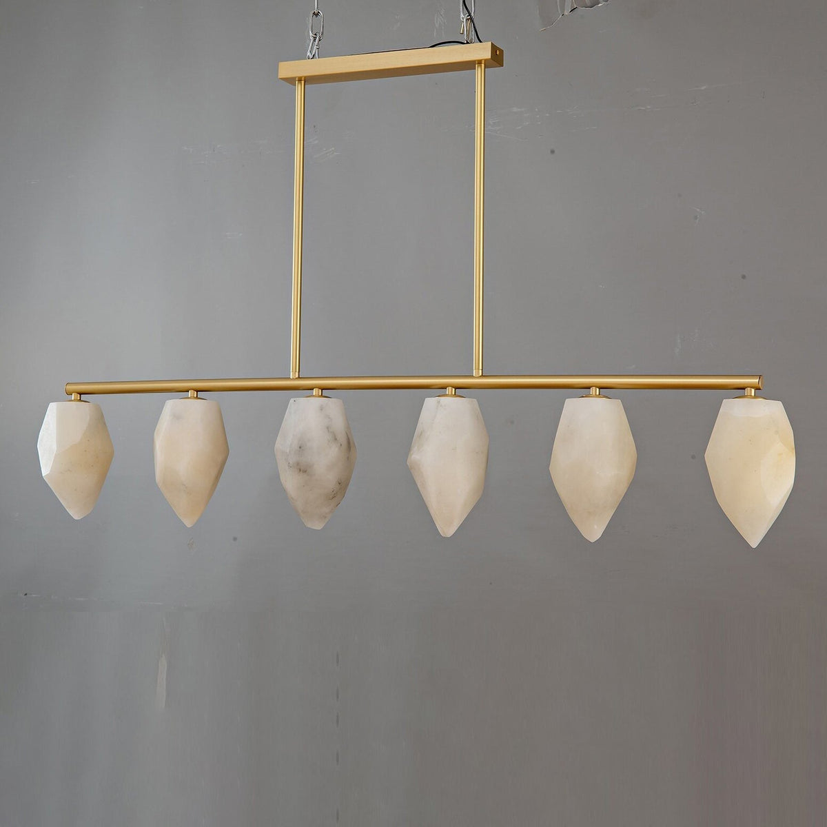 Alabaster Ore Linear Chandelier - Zelno