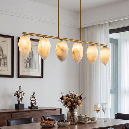 Alabaster Ore Linear Chandelier - Zelno
