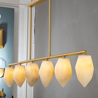Alabaster Ore Linear Chandelier - Zelno