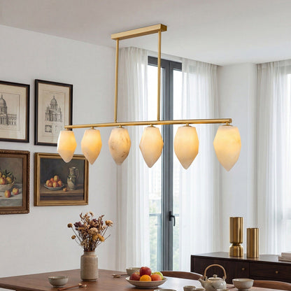 Alabaster Ore Linear Chandelier - Zelno
