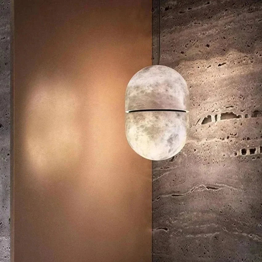 Alabaster Oval Pendant 5.9" D 7.1" D - Zelno Lighting